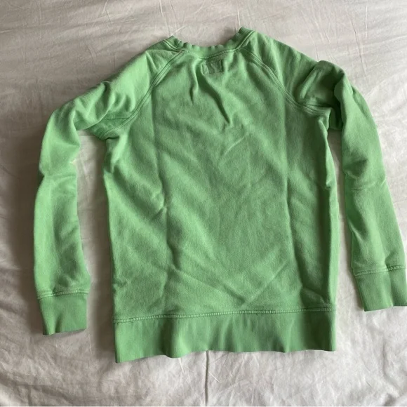 Pact Mint Green Crewneck Sweater Neon Green XS 100% Organic Cotton Pullover - Picture 5 of 8